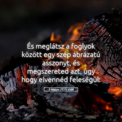 Picture 05 - 5 Mózes 21:11 KAR - És meglátsz a foglyok között egy szép - Bible Verse Picture