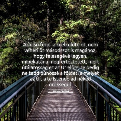 Picture 05 - 5 Mózes 24:4 KAR - Az elsõ férje, a ki elküldte õt, nem veheti - Bible Verse Picture