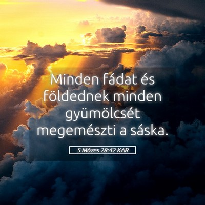 Picture 05 - 5 Mózes 28:42 KAR - Minden fádat és földednek minden gyümölcsét - Bible Verse Picture