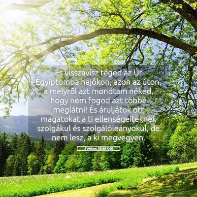 Picture 05 - 5 Mózes 28:68 KAR - És visszavisz téged az Úr Égyiptomba - Bible Verse Picture