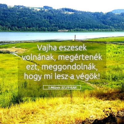 Picture 05 - 5 Mózes 32:29 KAR - Vajha eszesek volnának, megértenék ezt, - Bible Verse Picture