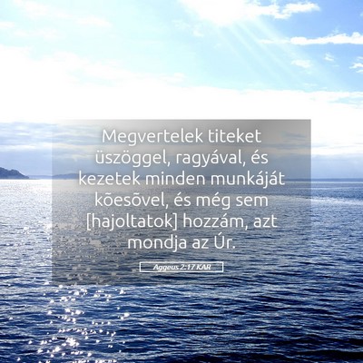 Picture 05 - Aggeus 2:17 KAR - Megvertelek titeket üszöggel, ragyával, és - Bible Verse Picture
