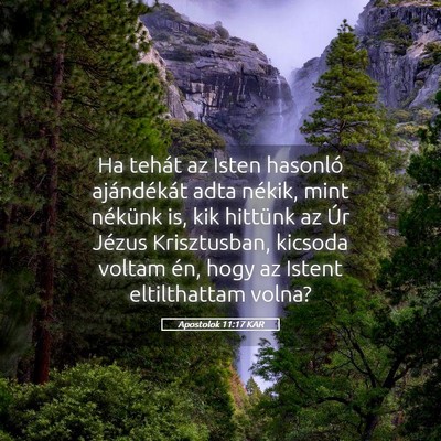 Picture 05 - Apostolok 11:17 KAR - Ha tehát az Isten hasonló ajándékát adta - Bible Verse Picture
