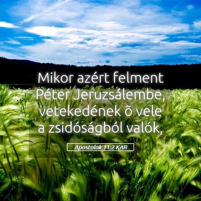 Picture 05 - Apostolok 11:2 KAR - Mikor azért felment Péter Jeruzsálembe, - Bible Verse Picture