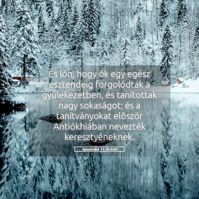 Picture 05 - Apostolok 11:26 KAR - És lõn, hogy õk egy egész esztendeig - Bible Verse Picture