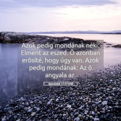 Picture 05 - Apostolok 12:15 KAR - Azok pedig mondának néki: Elment az eszed. Õ - Bible Verse Picture