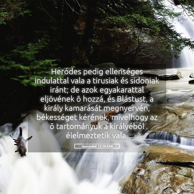 Picture 05 - Apostolok 12:20 KAR - Heródes pedig ellenséges indulattal vala a - Bible Verse Picture