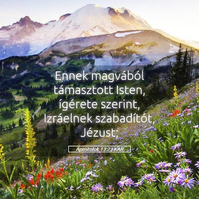 Picture 05 - Apostolok 13:23 KAR - Ennek magvából támasztott Isten, ígérete - Bible Verse Picture