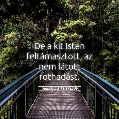 Picture 05 - Apostolok 13:37 KAR - De a kit Isten feltámasztott, az nem látott - Bible Verse Picture