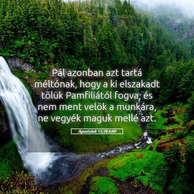 Picture 05 - Apostolok 15:38 KAR - Pál azonban azt tartá méltónak, hogy a ki - Bible Verse Picture