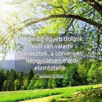 Picture 05 - Apostolok 19:39 KAR - Ha pedig egyéb dolgok felõl van valami - Bible Verse Picture