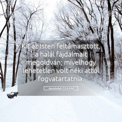 Picture 05 - Apostolok 2:24 KAR - Kit az Isten feltámasztott, a halál fájdalmait - Bible Verse Picture