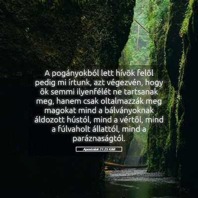 Picture 05 - Apostolok 21:25 KAR - A pogányokból lett hívõk felõl pedig mi - Bible Verse Picture