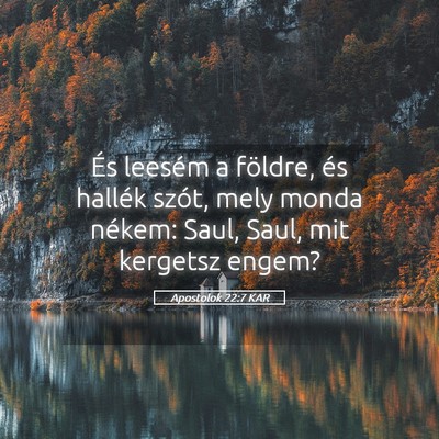 Picture 05 - Apostolok 22:7 KAR - És leesém a földre, és hallék szót, mely - Bible Verse Picture