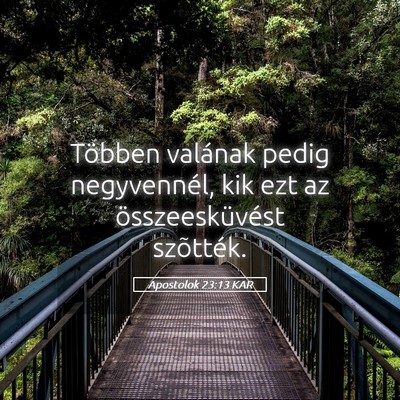 Picture 05 - Apostolok 23:13 KAR - Többen valának pedig negyvennél, kik ezt az - Bible Verse Picture