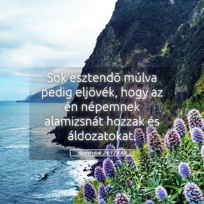 Picture 05 - Apostolok 24:17 KAR - Sok esztendõ múlva pedig eljövék, hogy az én - Bible Verse Picture