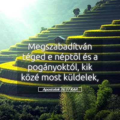 Picture 05 - Apostolok 26:17 KAR - Megszabadítván téged e néptõl és a - Bible Verse Picture