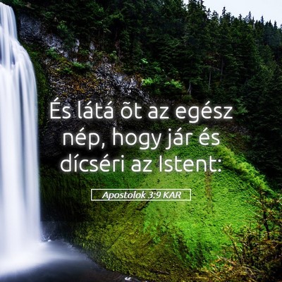 Picture 05 - Apostolok 3:9 KAR - És látá õt az egész nép, hogy jár és - Bible Verse Picture