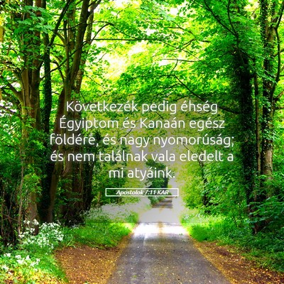 Picture 05 - Apostolok 7:11 KAR - Következék pedig éhség Égyiptom és Kanaán - Bible Verse Picture