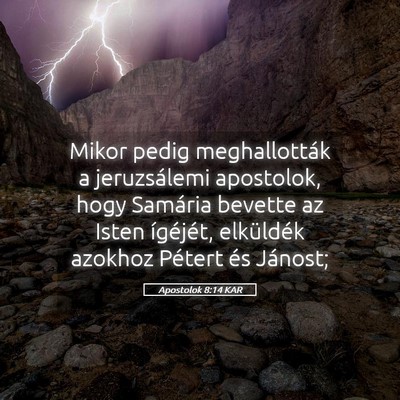 Picture 05 - Apostolok 8:14 KAR - Mikor pedig meghallották a jeruzsálemi - Bible Verse Picture