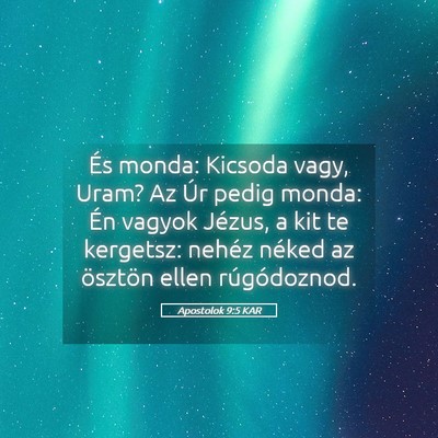 Picture 05 - Apostolok 9:5 KAR - És monda: Kicsoda vagy, Uram? Az Úr pedig - Bible Verse Picture