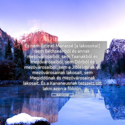Picture 05 - Bírák 1:27 KAR - És nem ûzte el Manassé [a lakosokat] sem - Bible Verse Picture