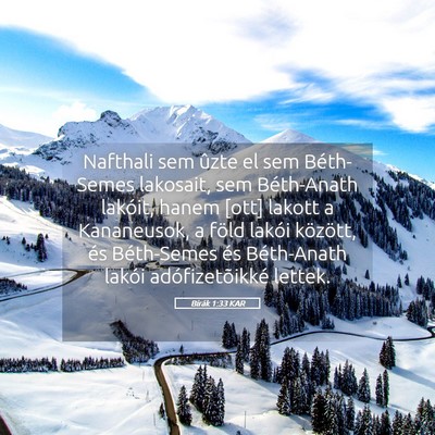 Picture 05 - Bírák 1:33 KAR - Nafthali sem ûzte el sem Béth-Semes lakosait, - Bible Verse Picture