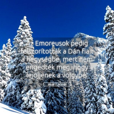 Picture 05 - Bírák 1:34 KAR - Az Emoreusok pedig felszorították a Dán fiait - Bible Verse Picture