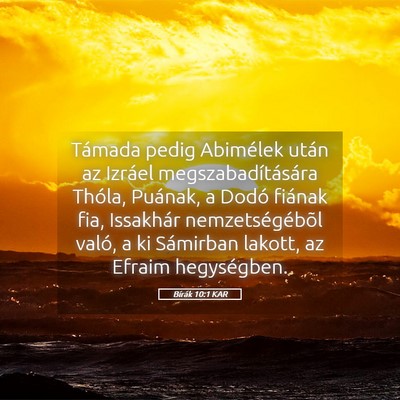 Picture 05 - Bírák 10:1 KAR - Támada pedig Abimélek után az Izráel - Bible Verse Picture