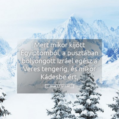 Picture 05 - Bírák 11:16 KAR - Mert mikor kijött Égyiptomból, a pusztában - Bible Verse Picture