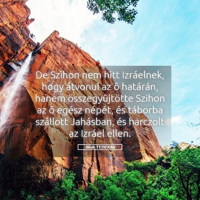 Picture 05 - Bírák 11:20 KAR - De Szihon nem hitt Izráelnek, hogy átvonul az - Bible Verse Picture
