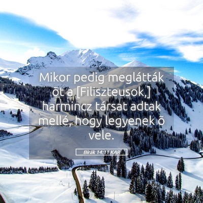 Picture 05 - Bírák 14:11 KAR - Mikor pedig meglátták õt a [Filiszteusok,] - Bible Verse Picture