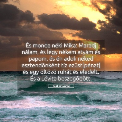 Picture 05 - Bírák 17:10 KAR - És monda néki Míka: Maradj nálam, és légy - Bible Verse Picture
