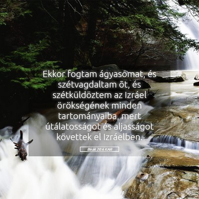 Picture 05 - Bírák 20:6 KAR - Ekkor fogtam ágyasomat, és szétvagdaltam õt, - Bible Verse Picture
