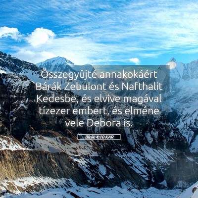 Picture 05 - Bírák 4:10 KAR - Összegyûjté annakokáért Bárák Zebulont és - Bible Verse Picture