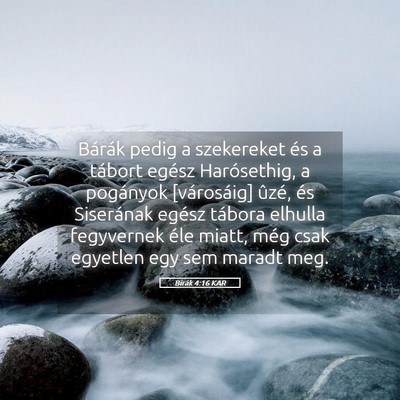 Picture 05 - Bírák 4:16 KAR - Bárák pedig a szekereket és a tábort egész - Bible Verse Picture