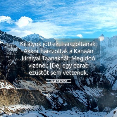 Picture 05 - Bírák 5:19 KAR - Királyok jöttek, harczoltanak; Akkor harczoltak - Bible Verse Picture