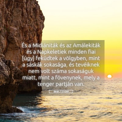 Picture 05 - Bírák 7:12 KAR - És a Midiániták és az Amálekiták és a - Bible Verse Picture
