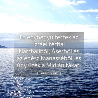Picture 05 - Bírák 7:23 KAR - És egybegyûjtettek az Izráel férfiai - Bible Verse Picture