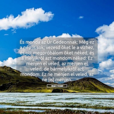 Picture 05 - Bírák 7:4 KAR - És monda az Úr Gedeonnak: Még ez a nép is - Bible Verse Picture