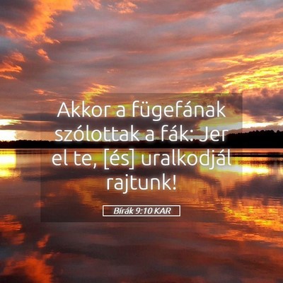 Picture 05 - Bírák 9:10 KAR - Akkor a fügefának szólottak a fák: Jer el te, - Bible Verse Picture