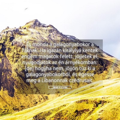 Picture 05 - Bírák 9:15 KAR - És monda a galagonyabokor a fáknak: Ha igazán - Bible Verse Picture