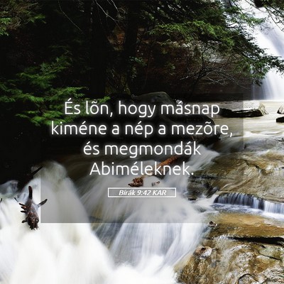 Picture 05 - Bírák 9:42 KAR - És lõn, hogy másnap kiméne a nép a mezõre, - Bible Verse Picture