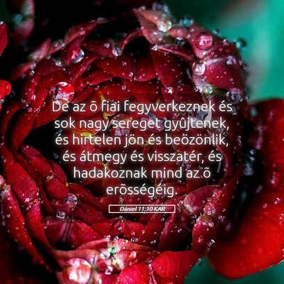 Picture 05 - Dániel 11:10 KAR - De az õ fiai fegyverkeznek és sok nagy sereget - Bible Verse Picture