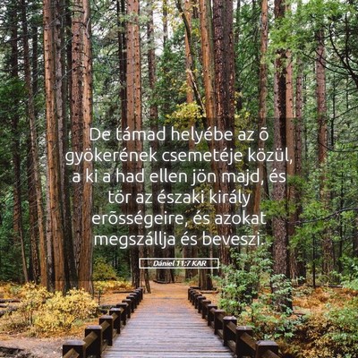 Picture 05 - Dániel 11:7 KAR - De támad helyébe az õ gyökerének csemetéje - Bible Verse Picture