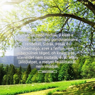 Picture 05 - Dániel 3:12 KAR - Vannak zsidó férfiak, a kiket a babiloni - Bible Verse Picture