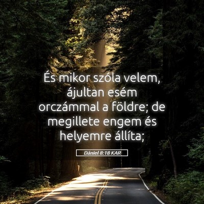 Picture 05 - Dániel 8:18 KAR - És mikor szóla velem, ájultan esém orczámmal - Bible Verse Picture