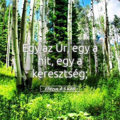 Picture 05 - Efézus 4:5 KAR - Egy az Úr, egy a hit, egy a - Bible Verse Picture