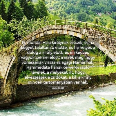Picture 05 - Eszter 8:5 KAR - És monda: Ha a királynak tetszik, és ha kegyet - Bible Verse Picture