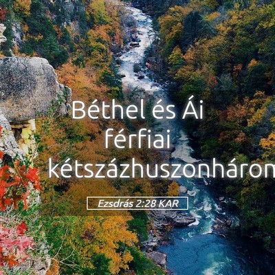Picture 05 - Ezsdrás 2:28 KAR - Béthel és Ái férfiai - Bible Verse Picture